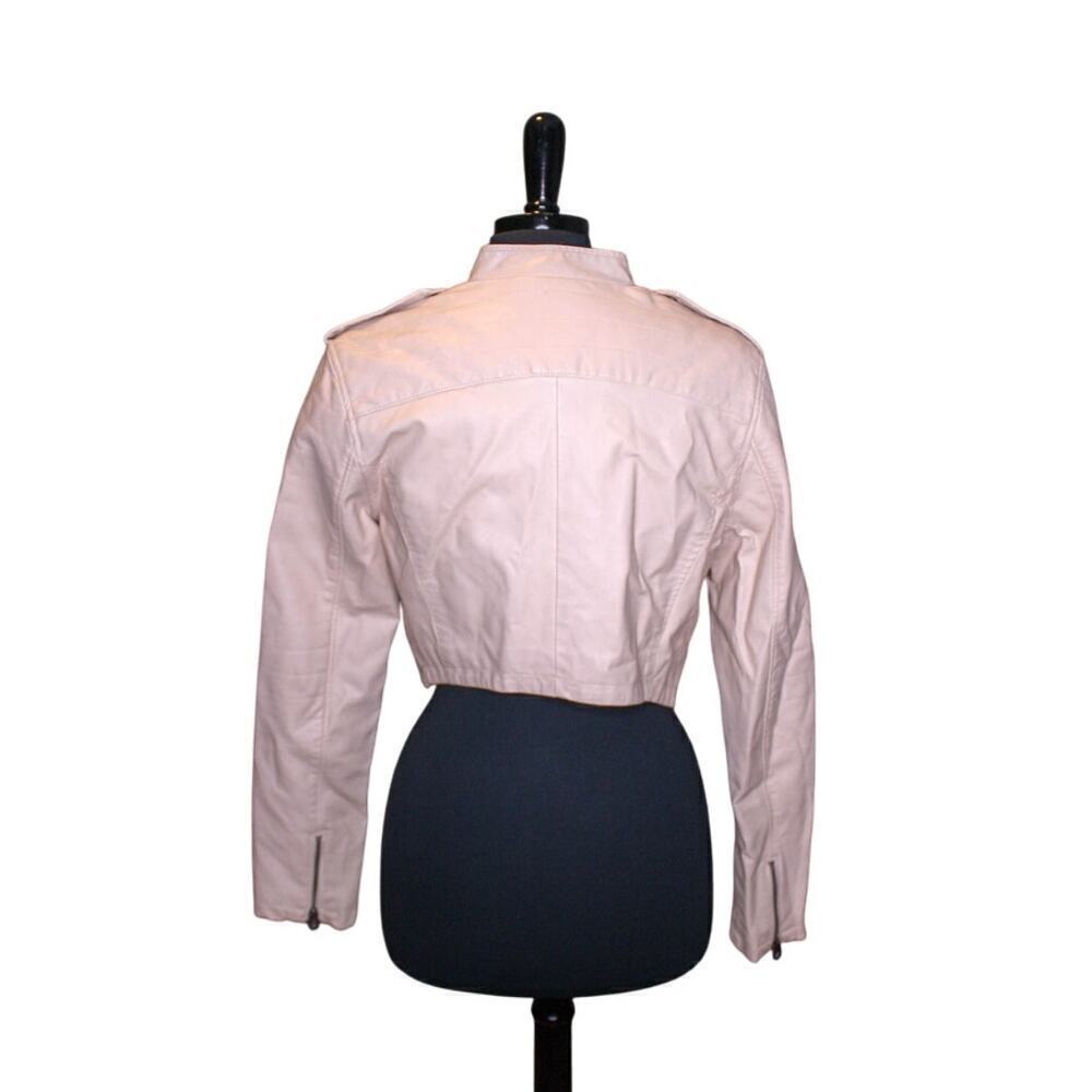 Members Only Pale Pink Moto Jacket Faux Leather Ballet Pink Soft Girl - Picture 3 of 6